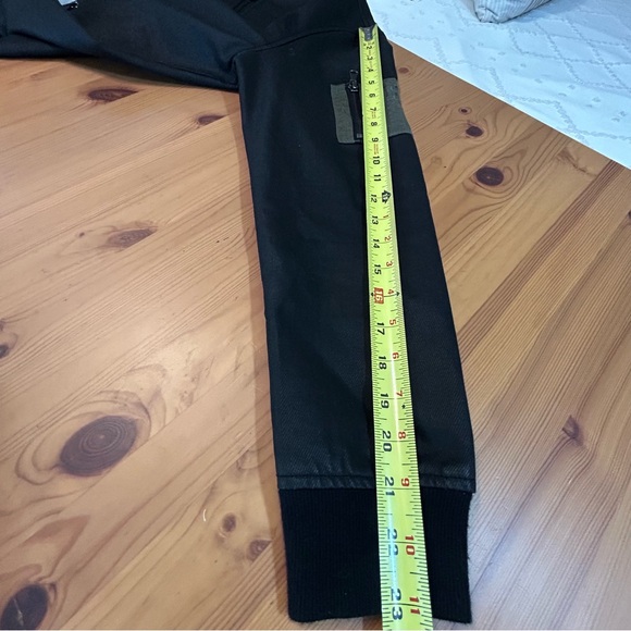 Mossimo Young Adult Jean Jacket Lined Zip Pockets Bomber Flight Black Sz XL (16) - Picture 9 of 9